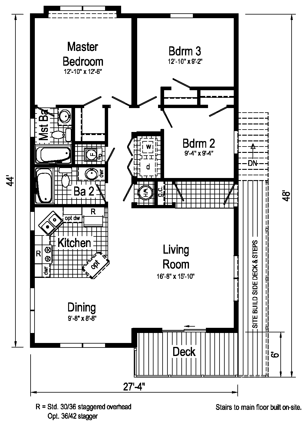 LX201-A Oceanwatch Coastal Shore Modular Home Floor Plan