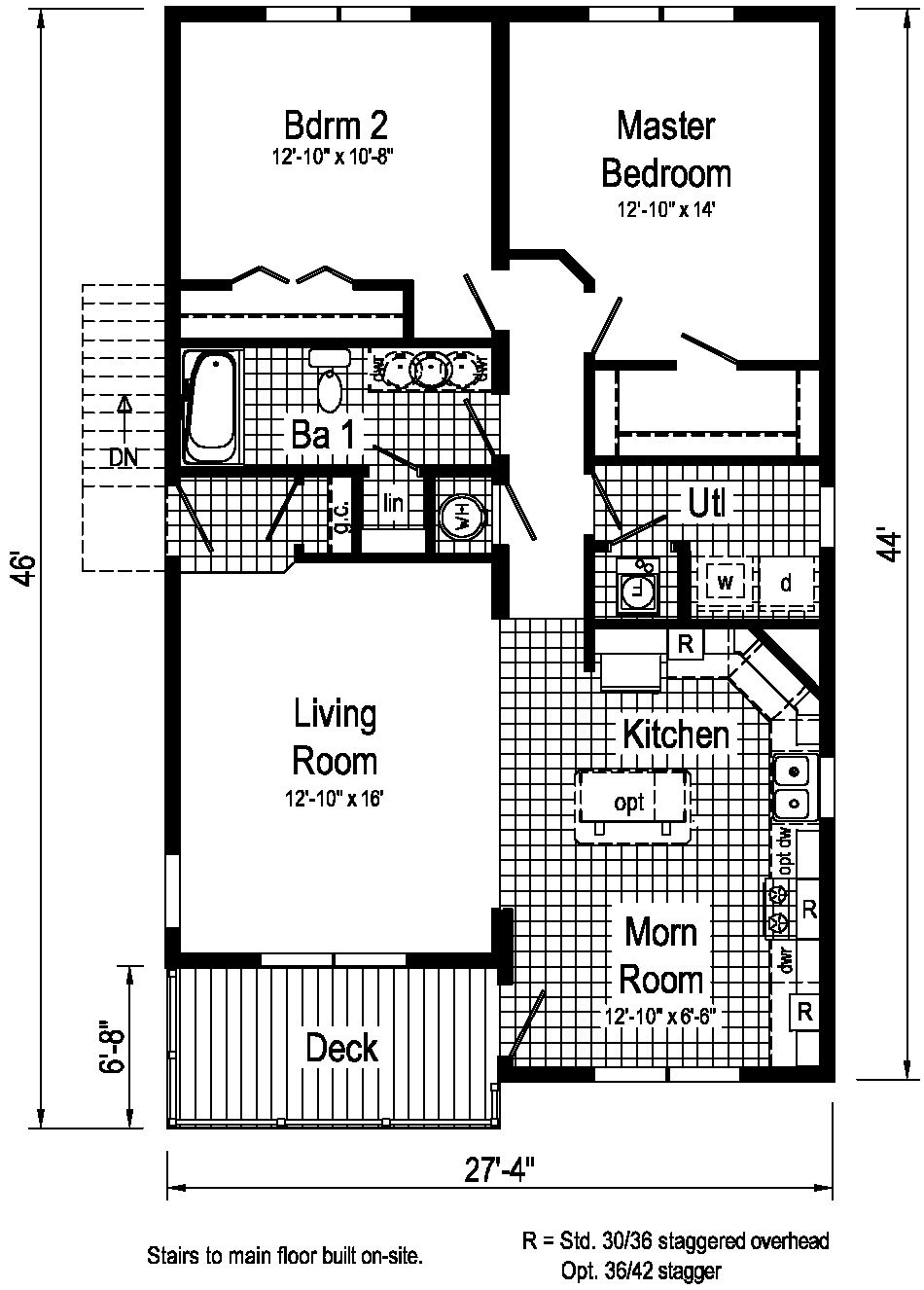 LX203-A Baywatch Coastal Shore Modular Home Floor Plan