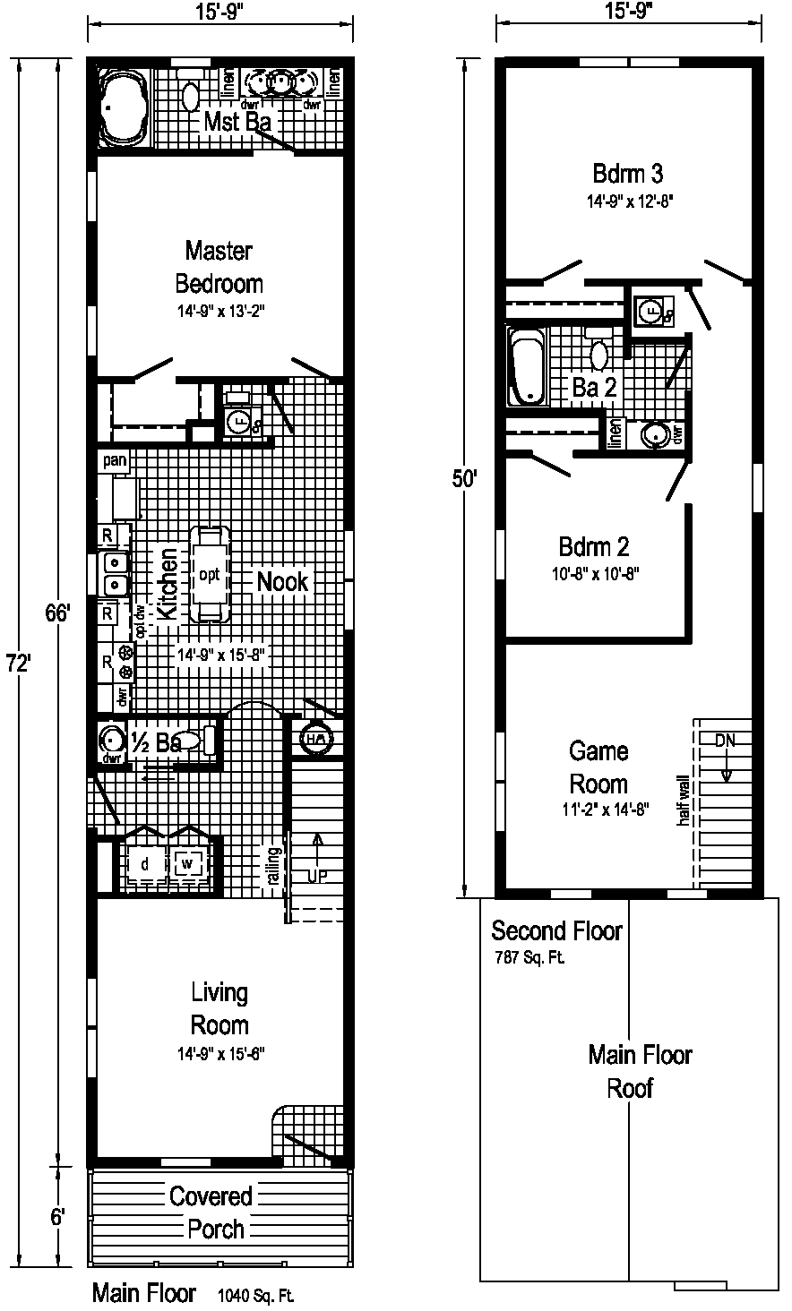 LZ-1672 Pierpoint Coastal Shore Modular Home Floor Plan
