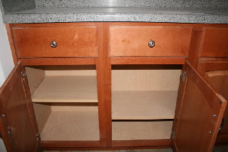 Pennwest Homes Custom Cabinets Adjustable Base Cabinet Shelves